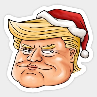 Trump Santa Hat Sticker